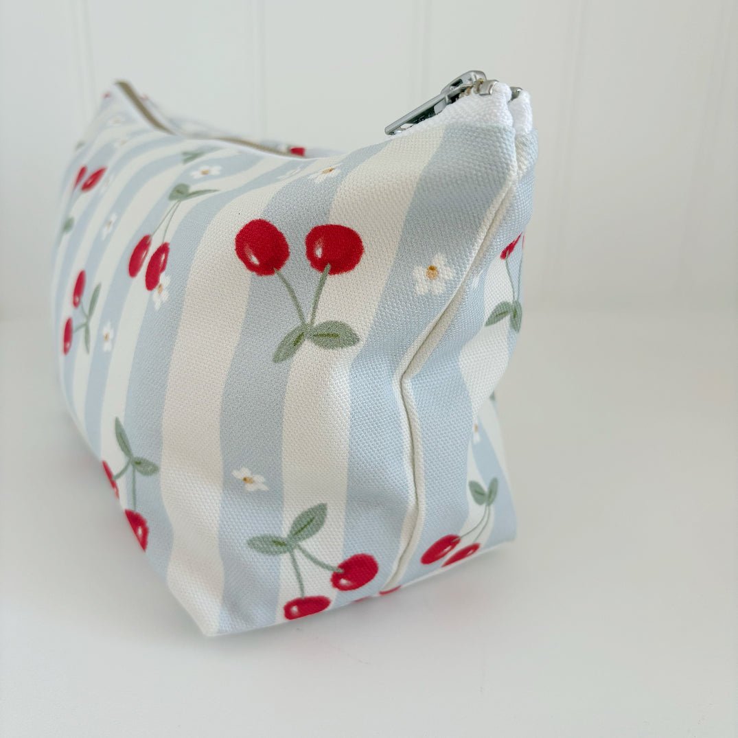 Bobbin and Bumble Nappy Wallet / Bag - Cherry Stripe - Baby&More