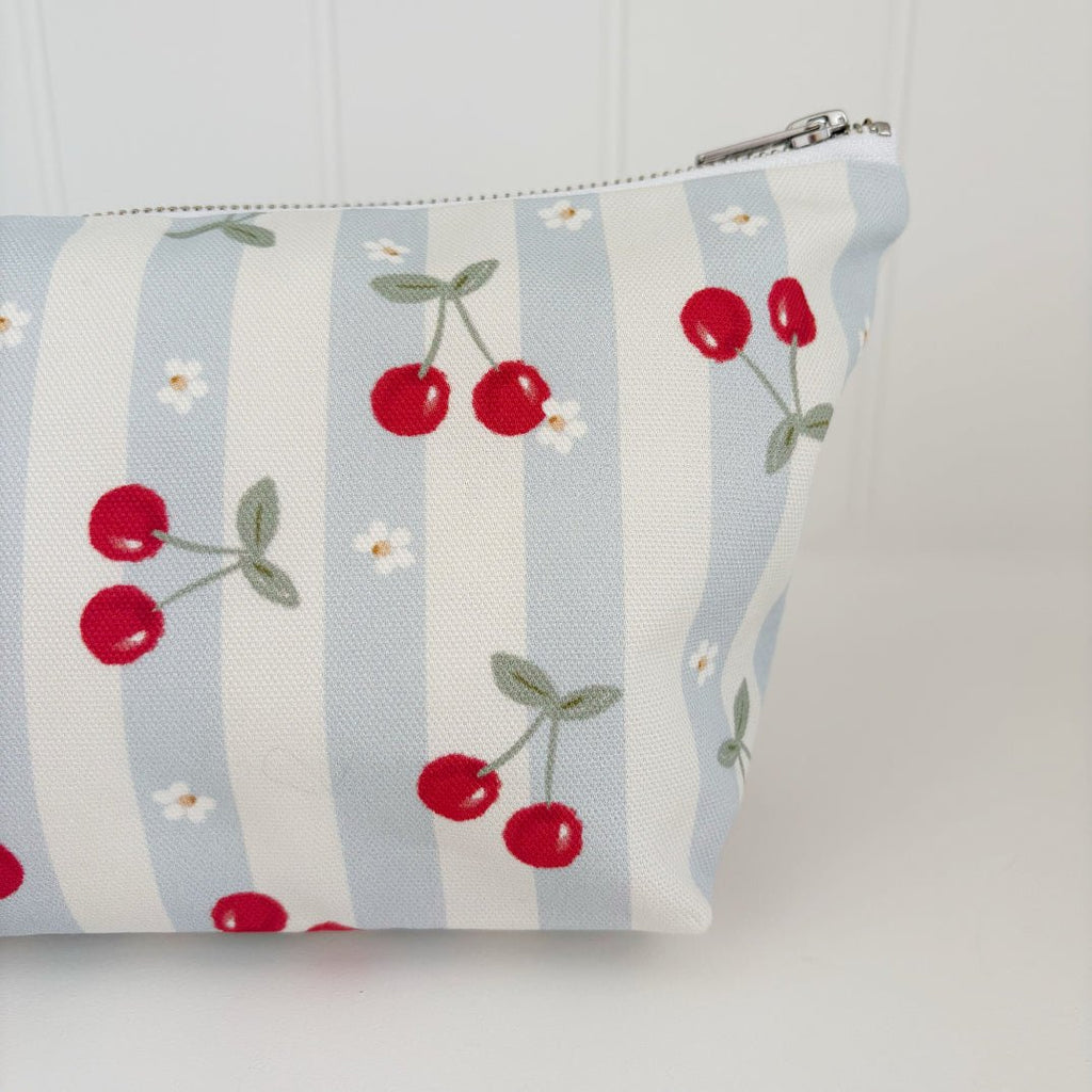 Bobbin and Bumble Nappy Wallet / Bag - Cherry Stripe - Baby&More