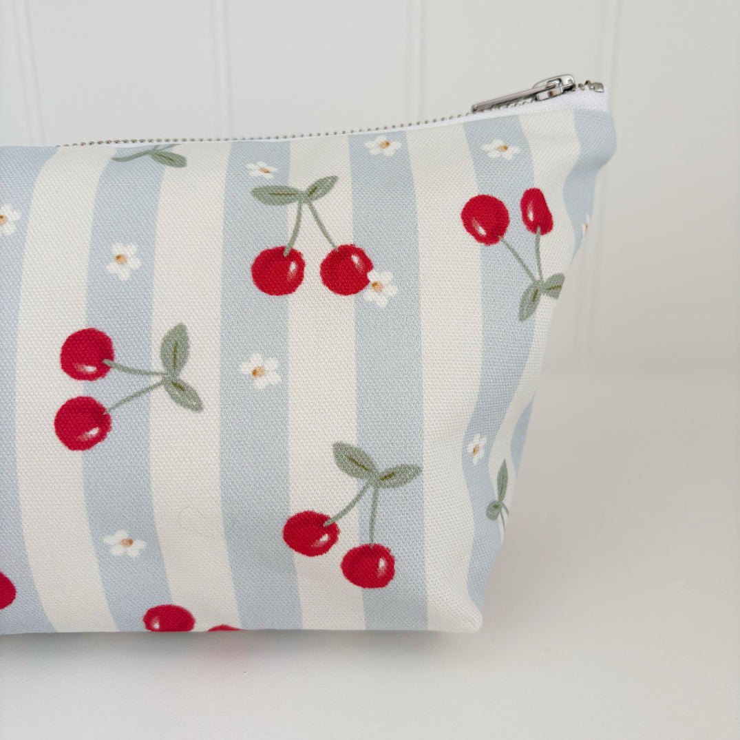 Bobbin and Bumble Nappy Wallet / Bag - Cherry Stripe - Baby&More