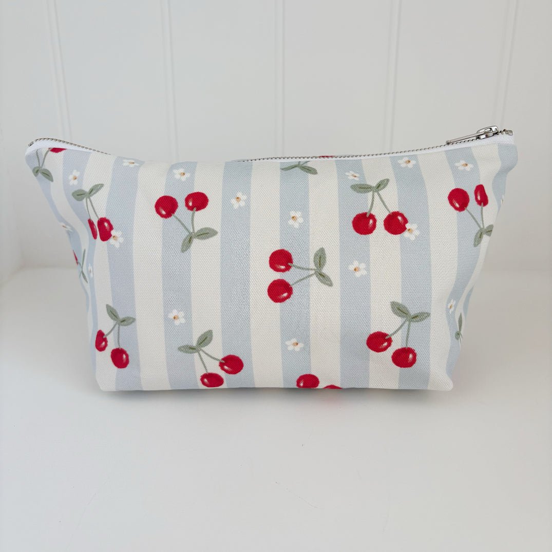Bobbin and Bumble Nappy Wallet / Bag - Cherry Stripe - Baby&More