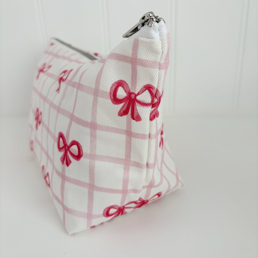 Bobbin and Bumble Nappy Wallet / Bag - Pink Bows - Baby&More