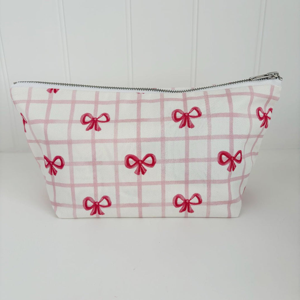 Bobbin and Bumble Nappy Wallet / Bag - Pink Bows - Baby&More