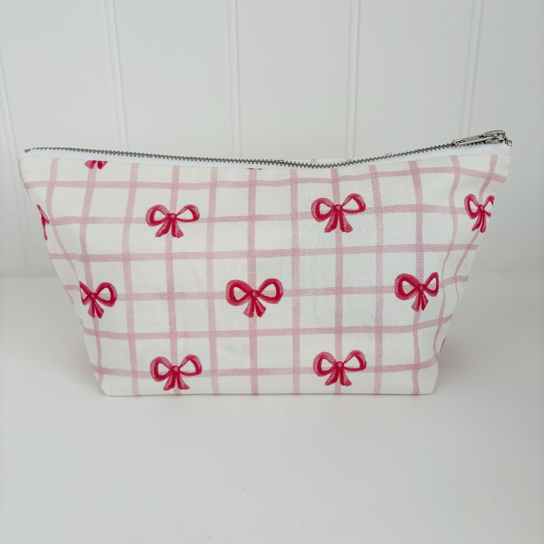 Bobbin and Bumble Nappy Wallet / Bag - Pink Bows - Baby&More