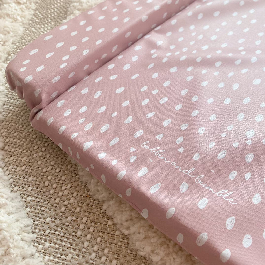 Bobbin and Bumble Standard Changing Mat - Dusky Pink Spots - Baby&More