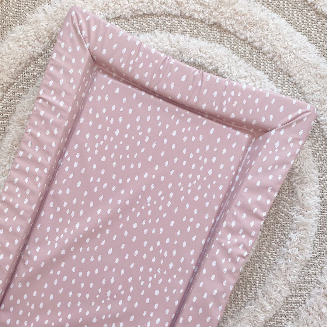 Bobbin and Bumble Standard Changing Mat - Dusky Pink Spots - Baby&More