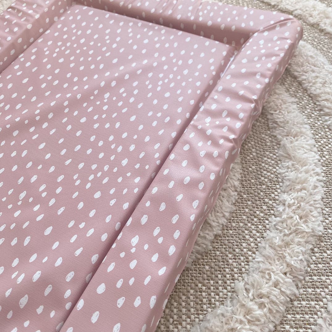 Bobbin and Bumble Standard Changing Mat - Dusky Pink Spots - Baby&More