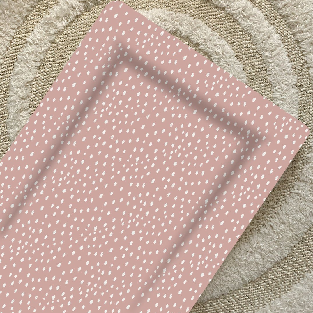 Bobbin and Bumble Standard Changing Mat - Dusky Pink Spots - Baby&More