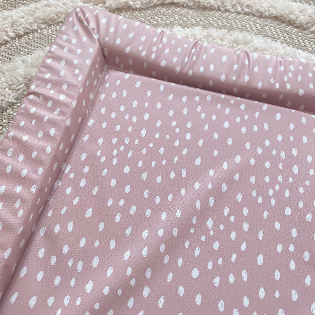 Bobbin and Bumble Standard Changing Mat - Dusky Pink Spots - Baby&More