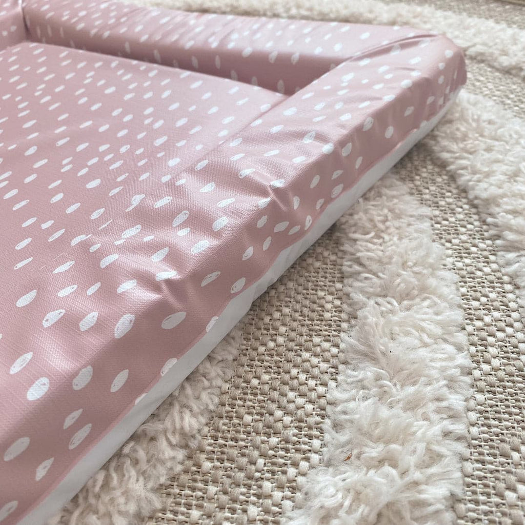 Bobbin and Bumble Standard Changing Mat - Dusky Pink Spots - Baby&More