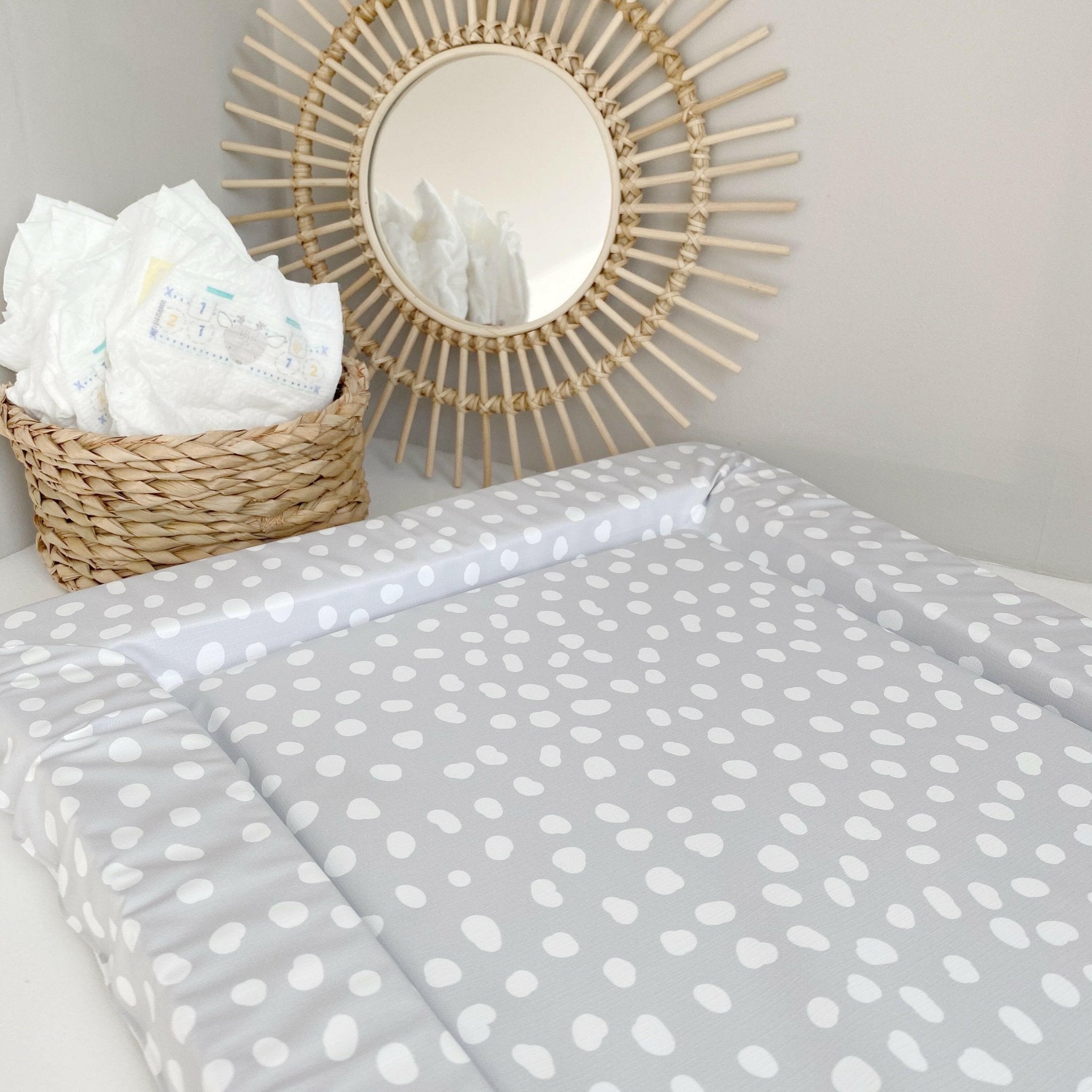 Bobbin and Bumble Standard Changing Mat - Grey Spots - Baby&More