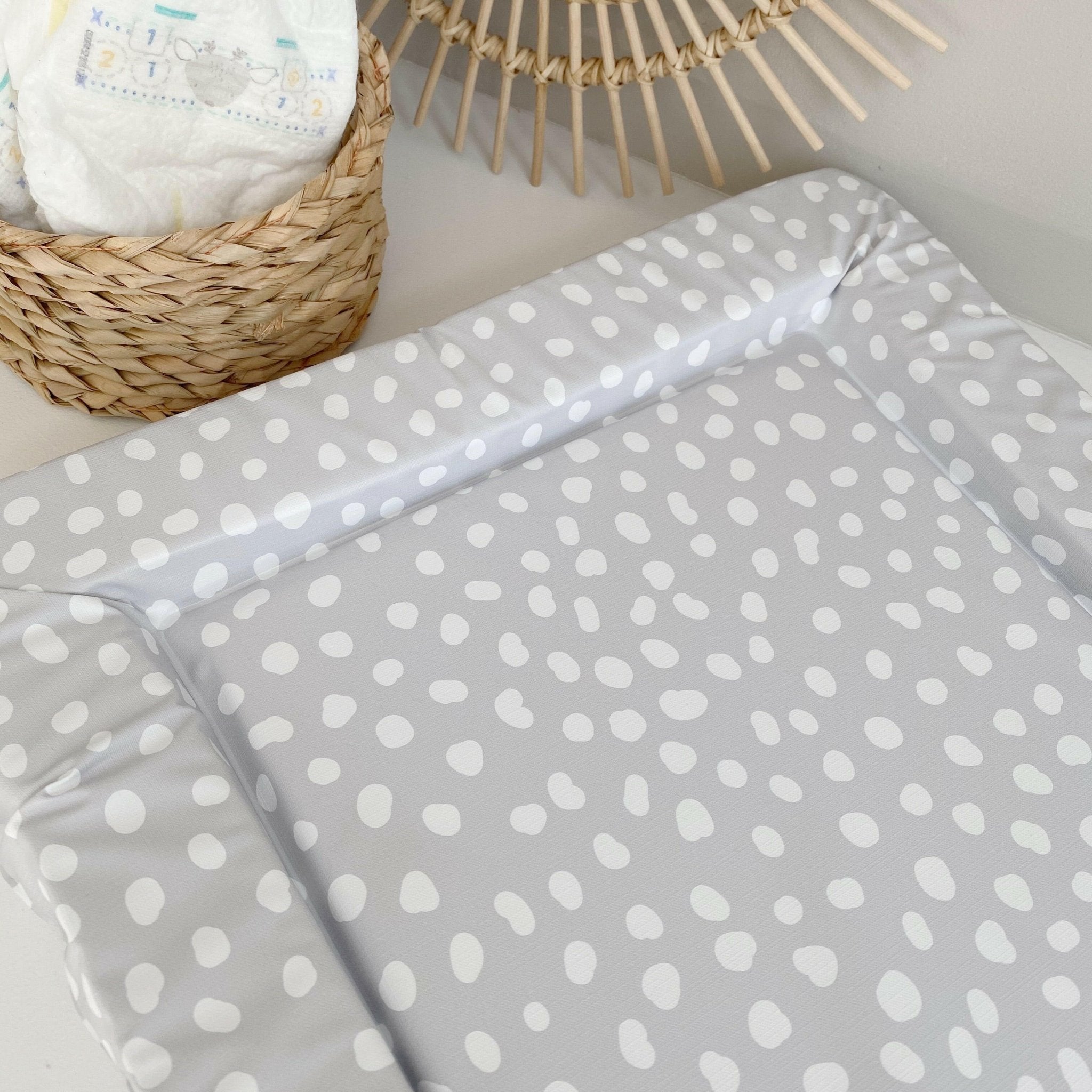 Bobbin and Bumble Standard Changing Mat - Grey Spots - Baby&More