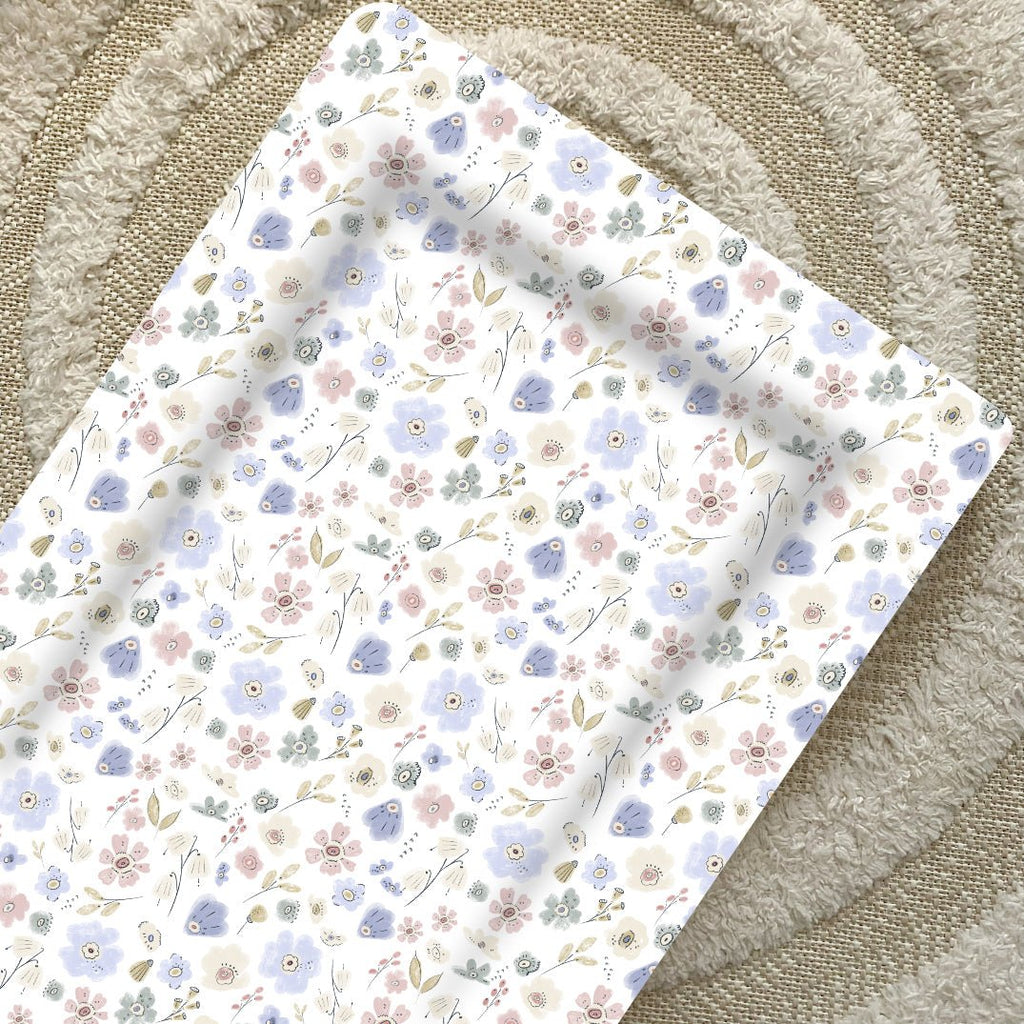 Bobbin and Bumble Standard Changing Mat - Lilac Wildflowers - Baby&More