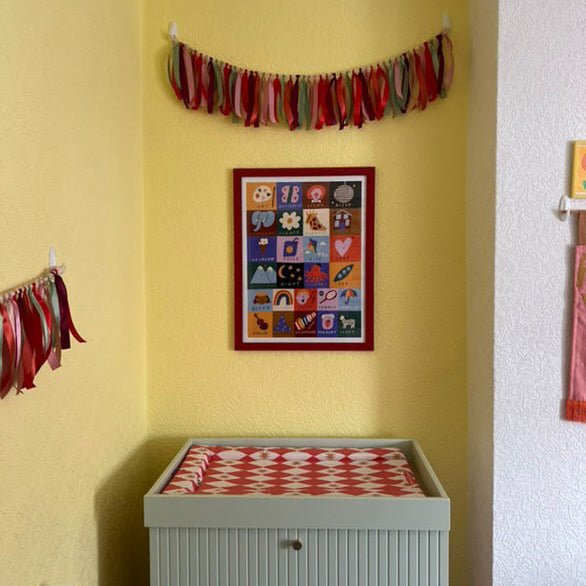 Bobbin and Bumble Standard Changing Mat - Red Harlequin - Baby&More