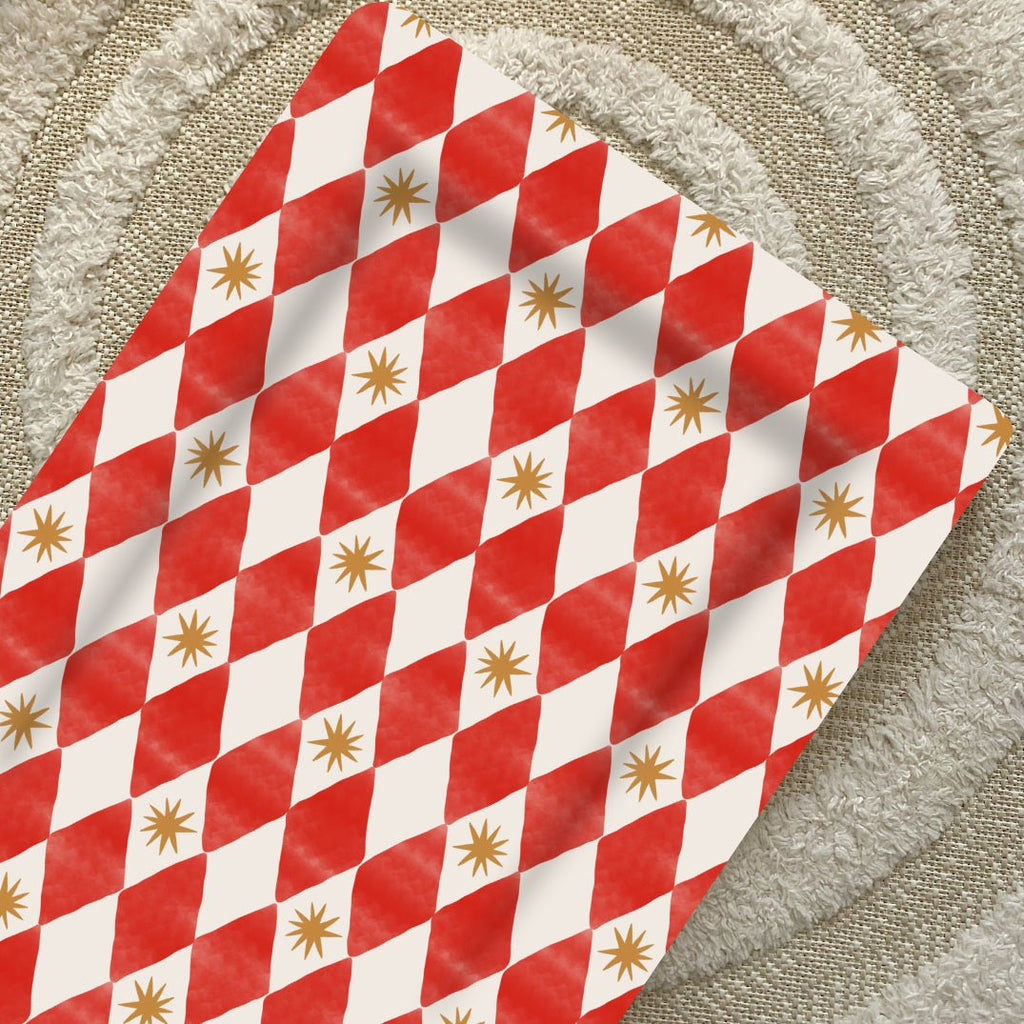 Bobbin and Bumble Standard Changing Mat - Red Harlequin - Baby&More