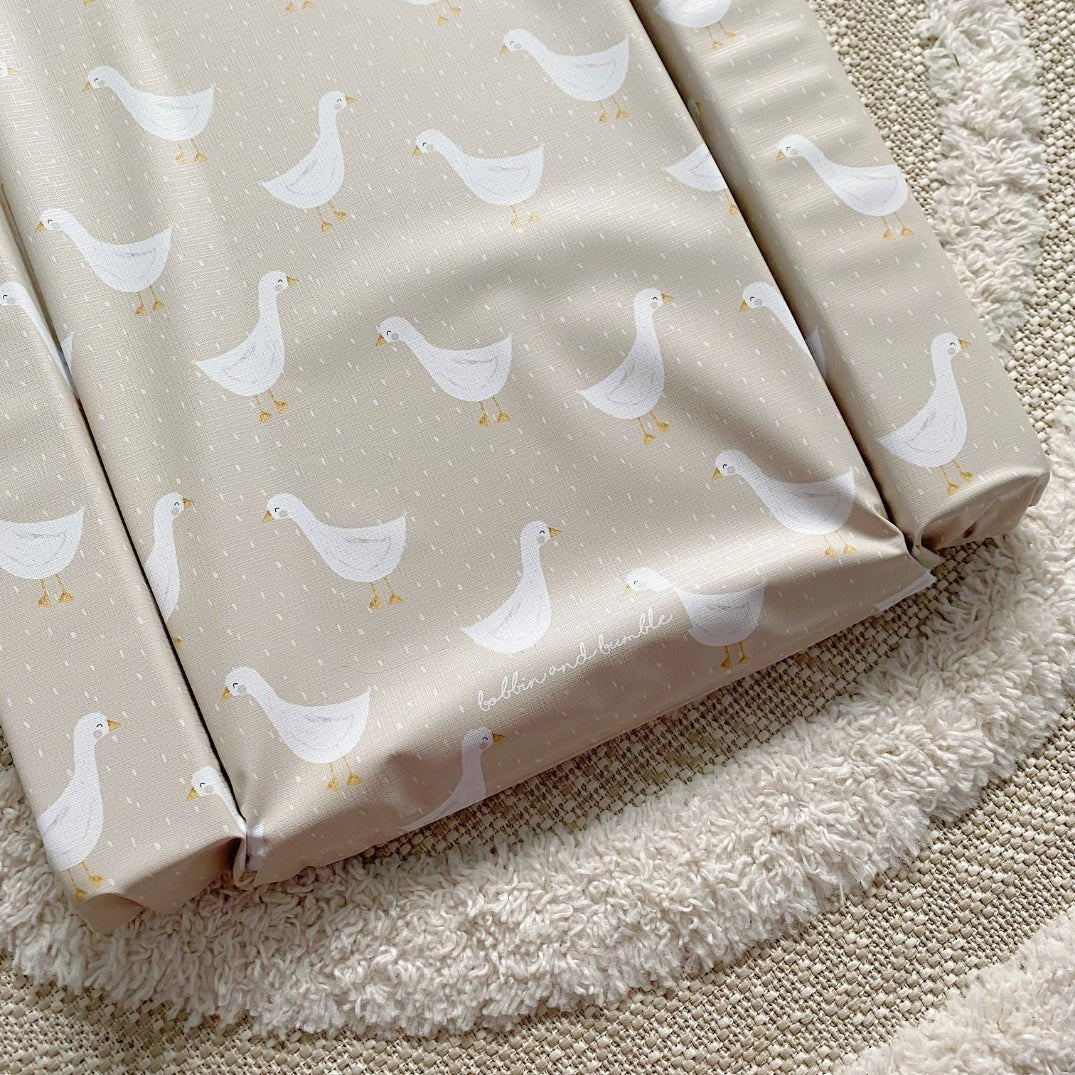 Bobbin and Bumble Standard Changing Mat - Splash Goose Print - Baby&More