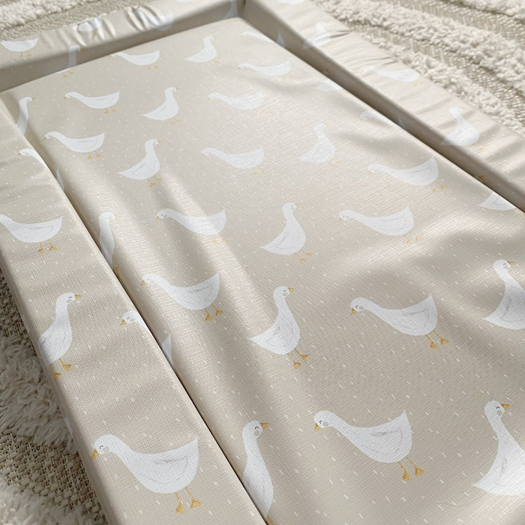 Bobbin and Bumble Standard Changing Mat - Splash Goose Print - Baby&More