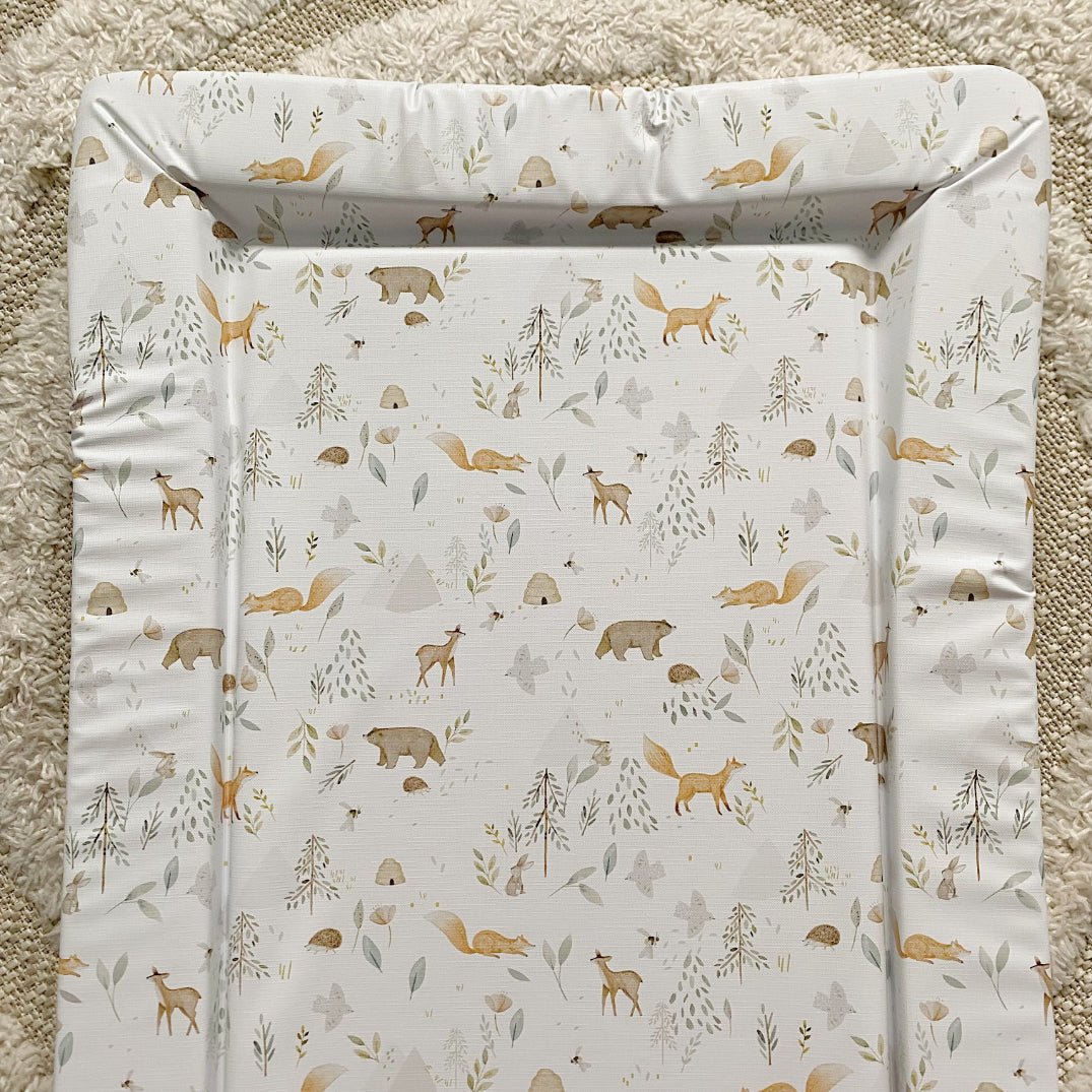 Bobbin and Bumble Standard Changing Mat - Woodland Animals Print - Baby&More