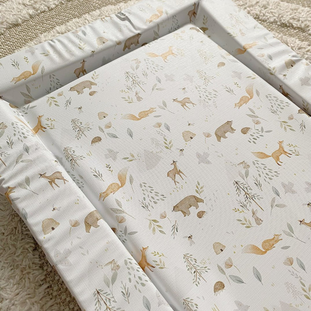Bobbin and Bumble Standard Changing Mat - Woodland Animals Print - Baby&More