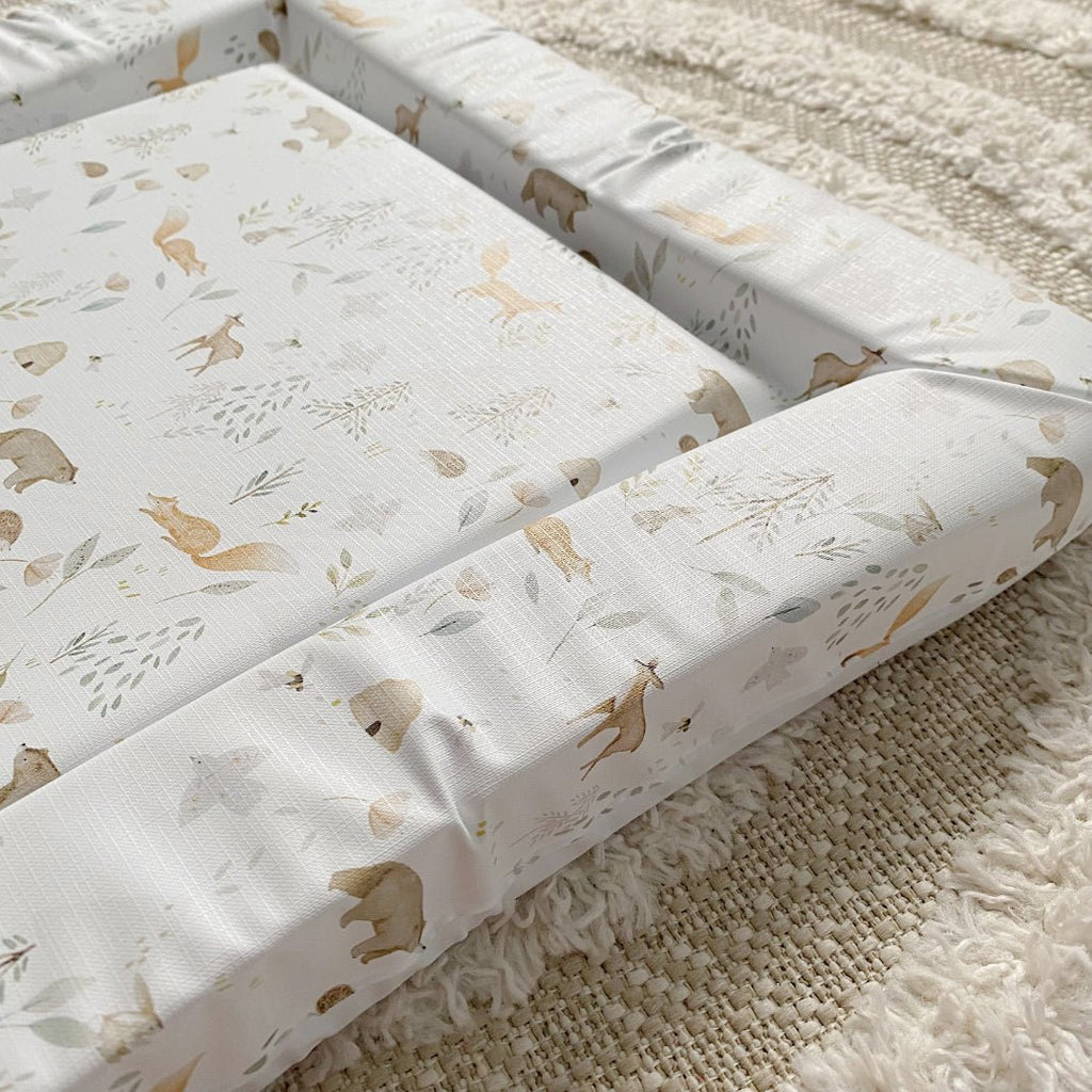 Bobbin and Bumble Standard Changing Mat - Woodland Animals Print - Baby&More
