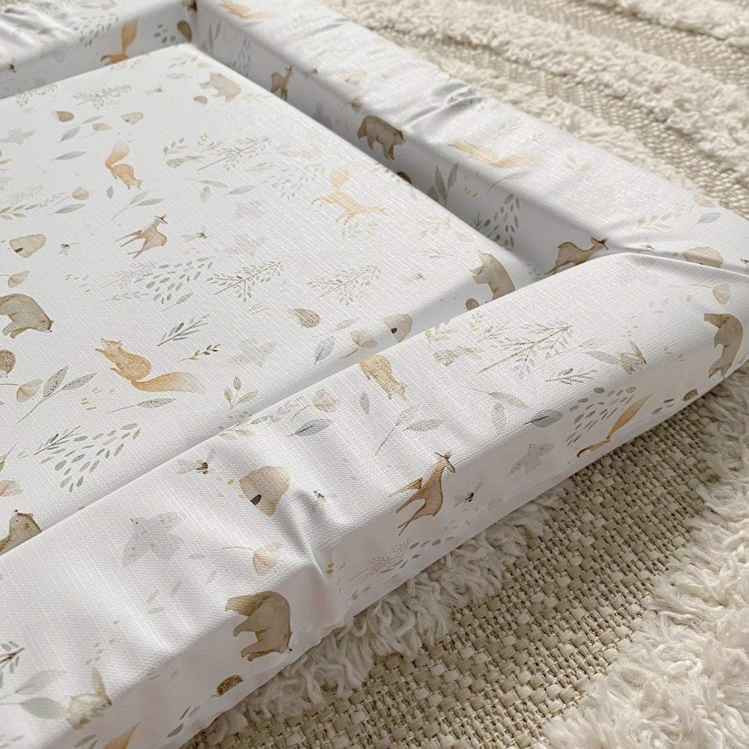 Bobbin and Bumble Standard Changing Mat - Woodland Animals Print - Baby&More
