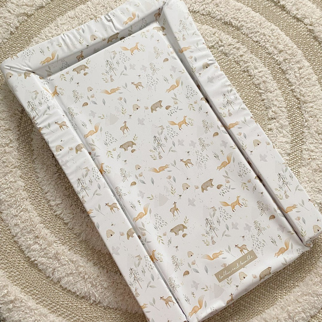 Bobbin and Bumble Standard Changing Mat - Woodland Animals Print - Baby&More