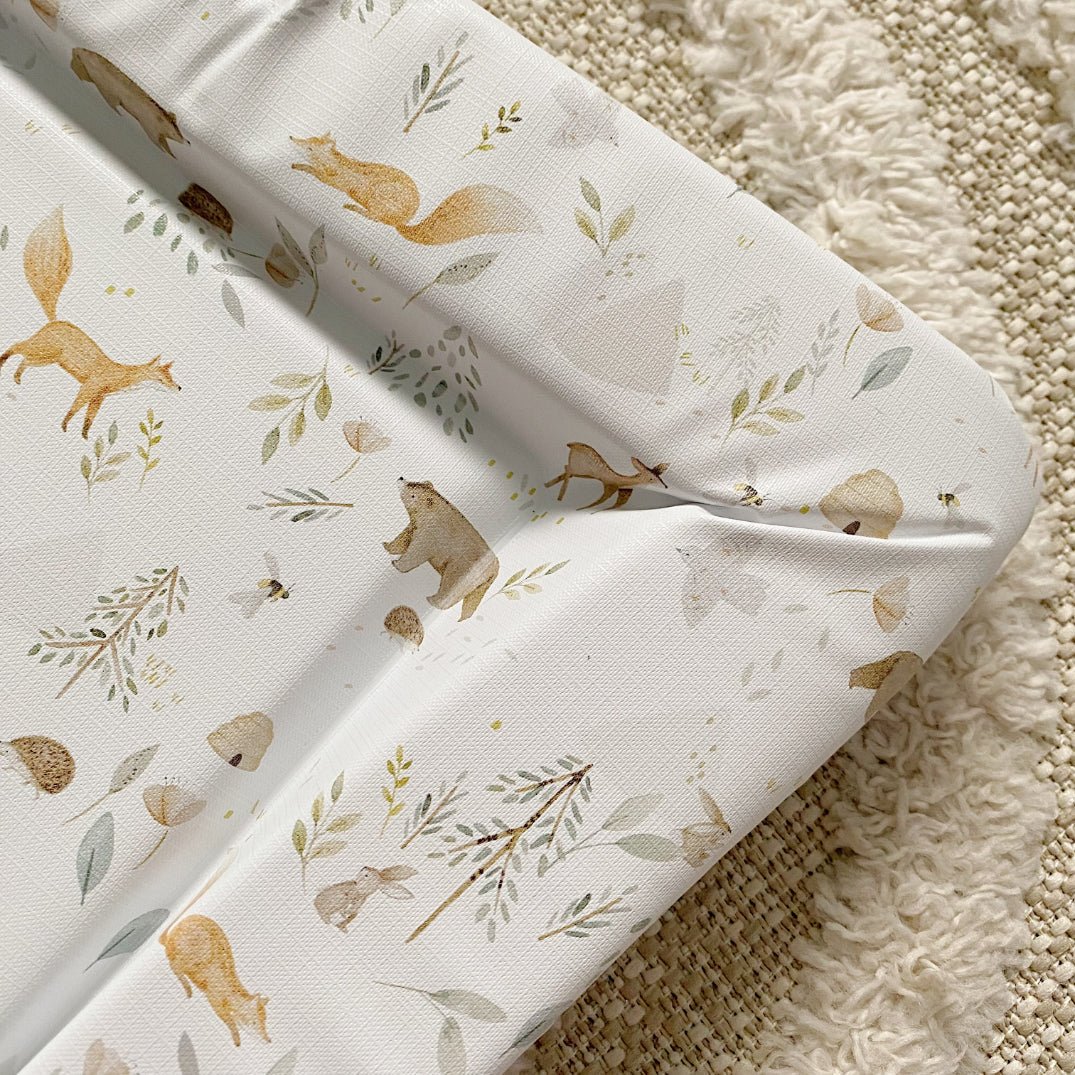 Bobbin and Bumble Standard Changing Mat - Woodland Animals Print - Baby&More
