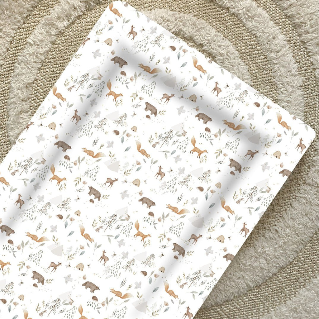 Bobbin and Bumble Standard Changing Mat - Woodland Animals Print - Baby&More