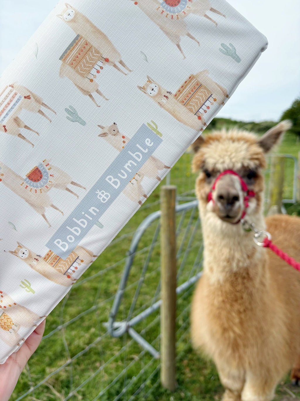 Bobbin and Bumble Travel Changing Mat - Alpacas - Baby&More