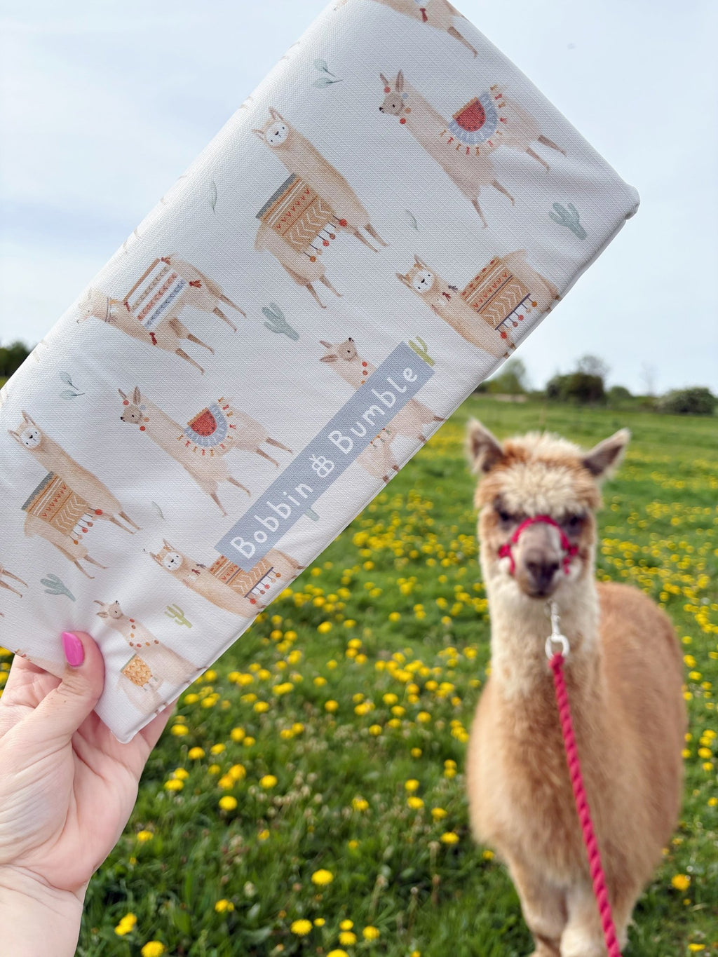 Bobbin and Bumble Travel Changing Mat - Alpacas - Baby&More