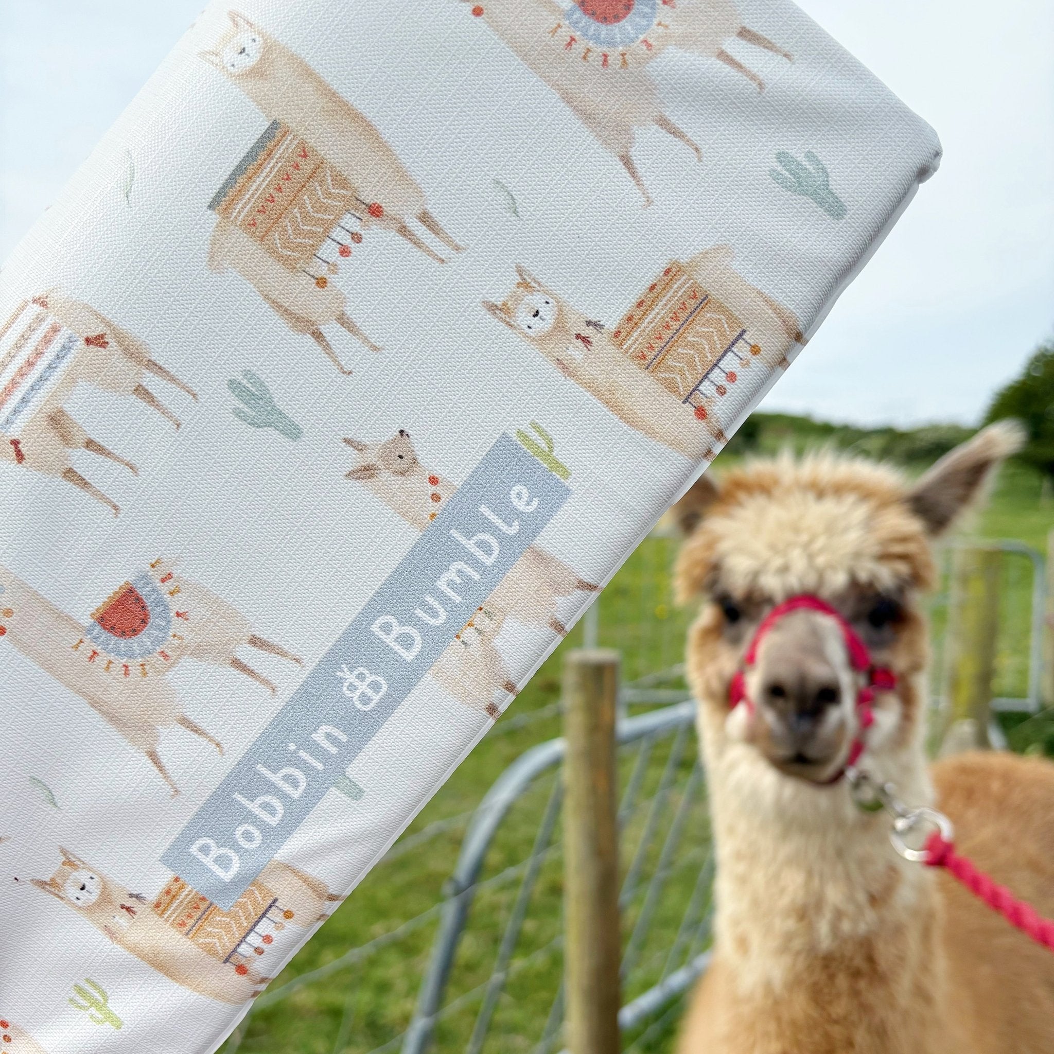 Bobbin and Bumble Travel Changing Mat - Alpacas - Baby&More