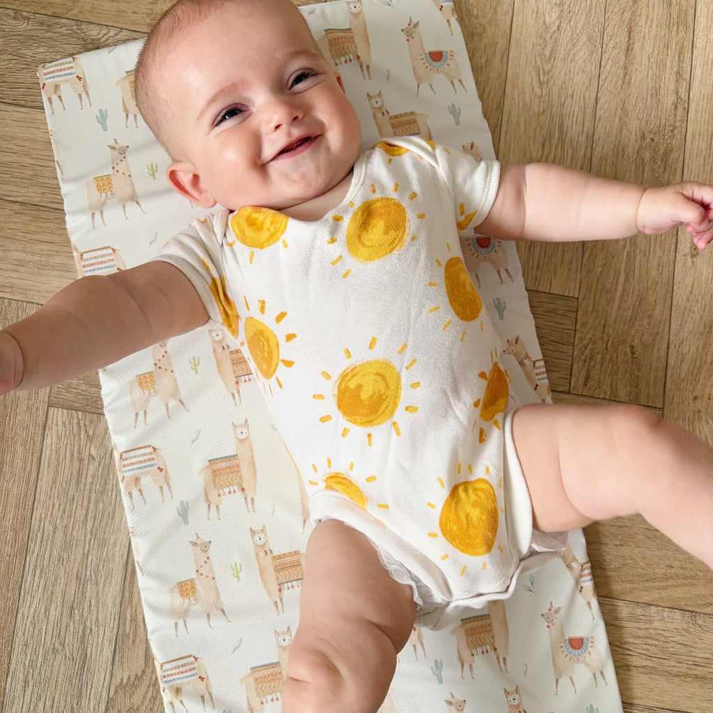 Bobbin and Bumble Travel Changing Mat - Alpacas - Baby&More