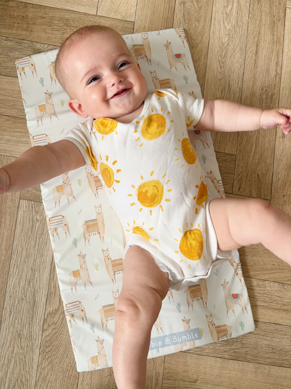 Bobbin and Bumble Travel Changing Mat - Alpacas - Baby&More