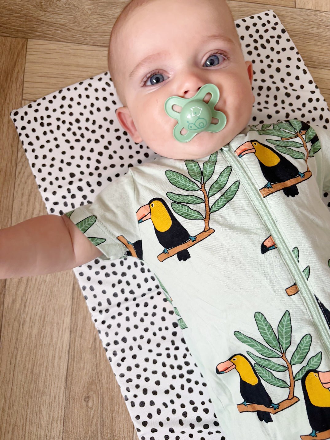 Bobbin and Bumble Travel Changing Mat - Black Spotty - Baby&More