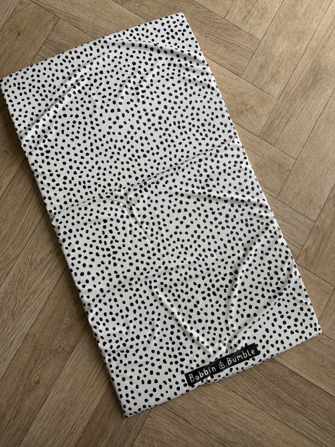 Bobbin and Bumble Travel Changing Mat - Black Spotty - Baby&More