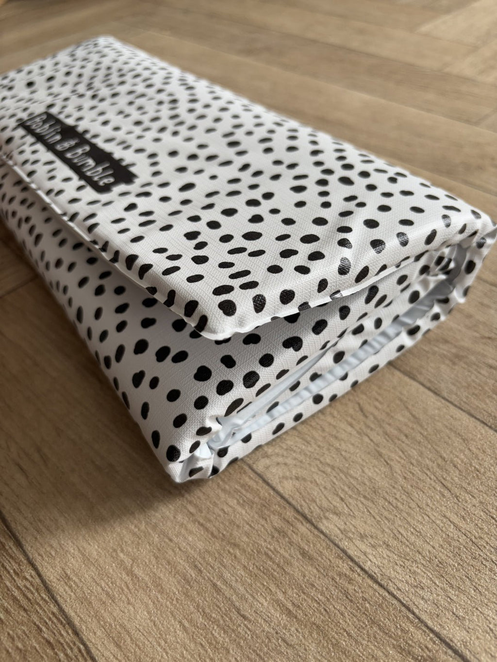 Bobbin and Bumble Travel Changing Mat - Black Spotty - Baby&More