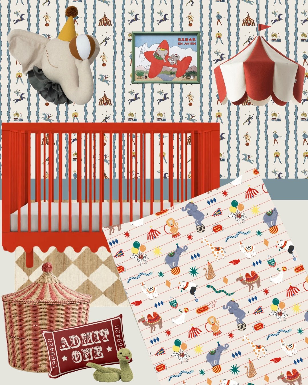 Bobbin and Bumble Travel Changing Mat - Circus - Baby&More