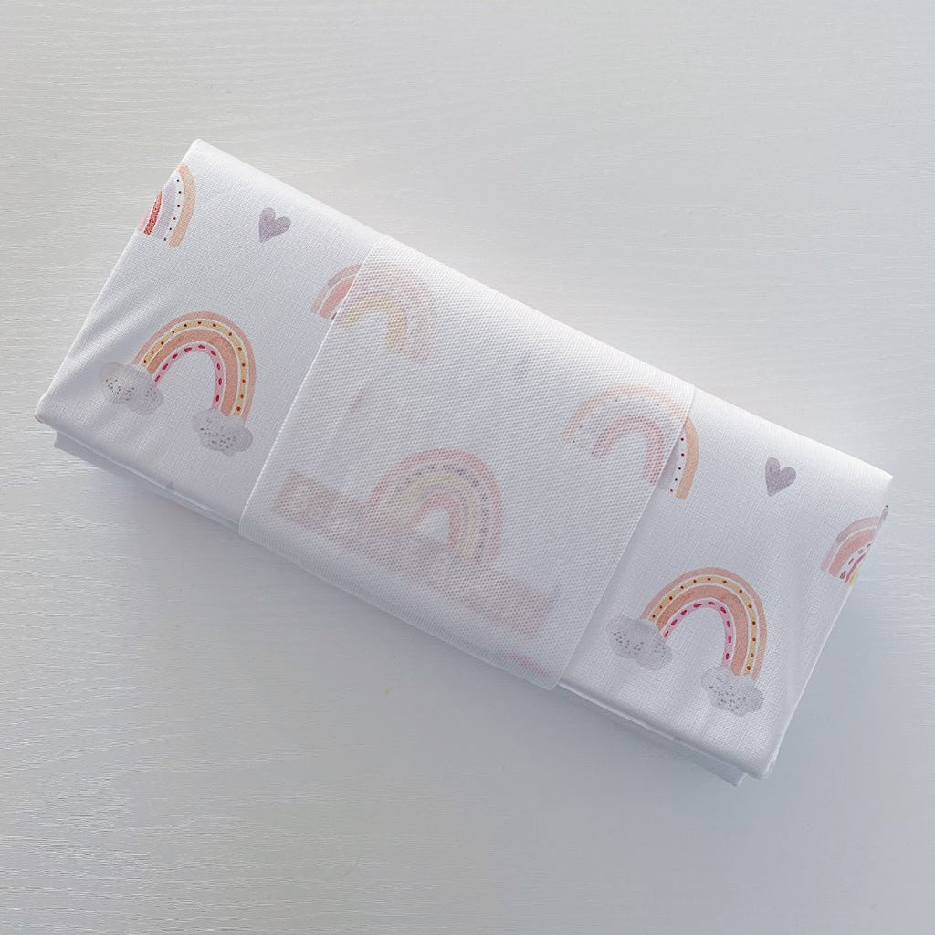 Bobbin and Bumble Travel Changing Mat - Pink Rainbow - Baby&More