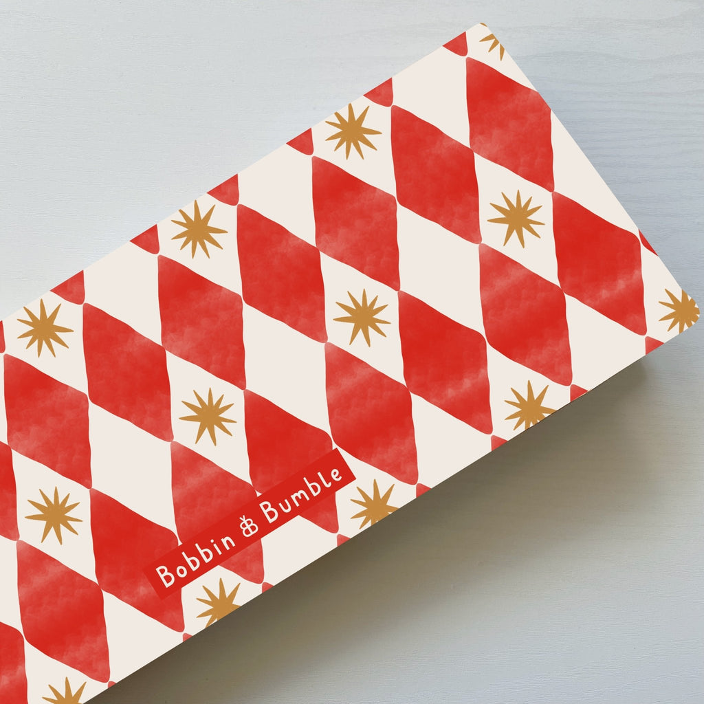 Bobbin and Bumble Travel Changing Mat - Red Harlequin - Baby&More