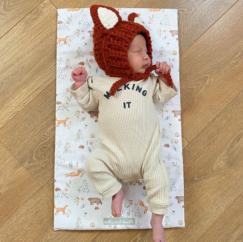Bobbin and Bumble Travel Changing Mat - Woodland Animals - Baby&More