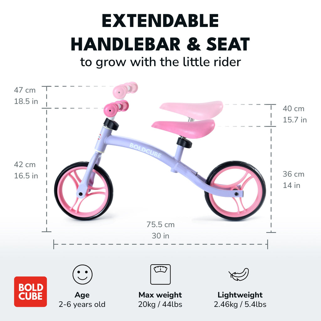 BOLDCUBE X Little Tikes Kids Balance Bike - Pink or Blue - Baby&More