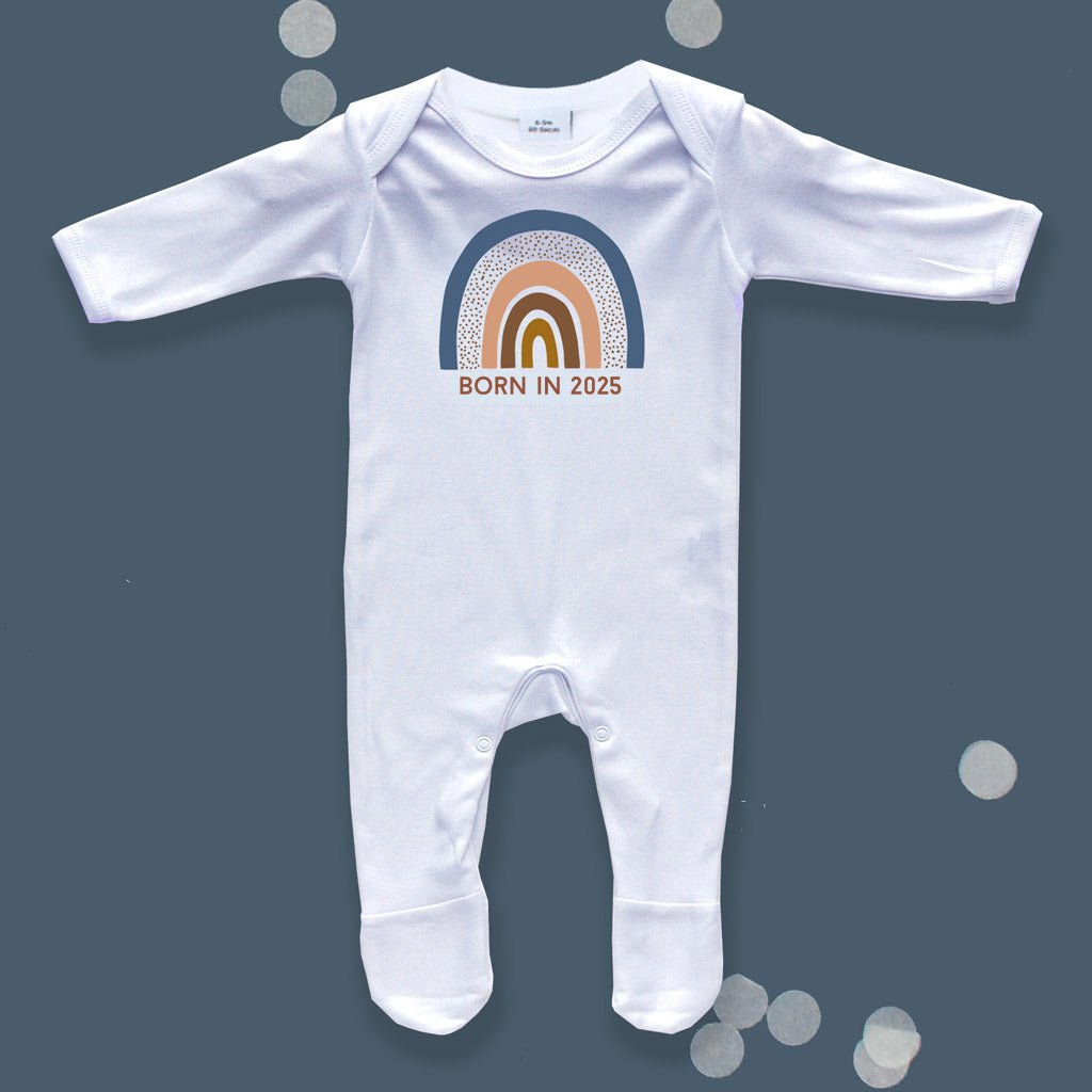 Born In 2025 Boho Rainbow Baby Sleepsuit - 0 - 3 months - Baby&More