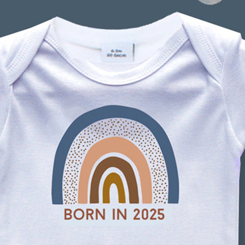 Born In 2025 Boho Rainbow Baby Sleepsuit - 0 - 3 months - Baby&More