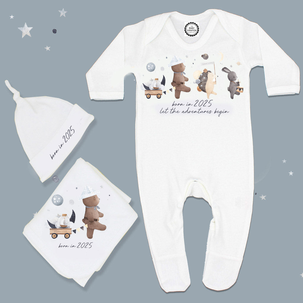 'Born in 2025...Let The Adventures Begin' New Baby Gift Box