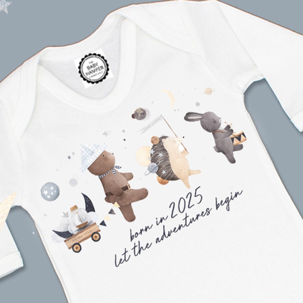 'Born In 2025...Let the Adventures Begin' Baby Sleepsuit - 0 - 3 months - Baby&More