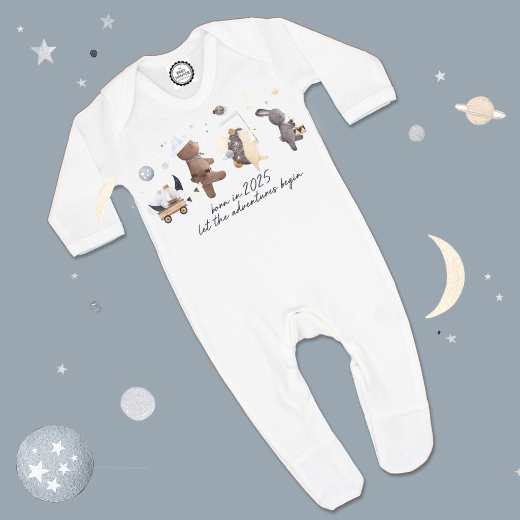'Born In 2025...Let the Adventures Begin' Baby Sleepsuit - 0 - 3 months - Baby&More