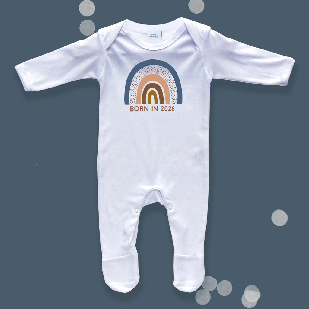 Born In 2026 Boho Rainbow Baby Sleepsuit 0 - 3 months - Baby&More