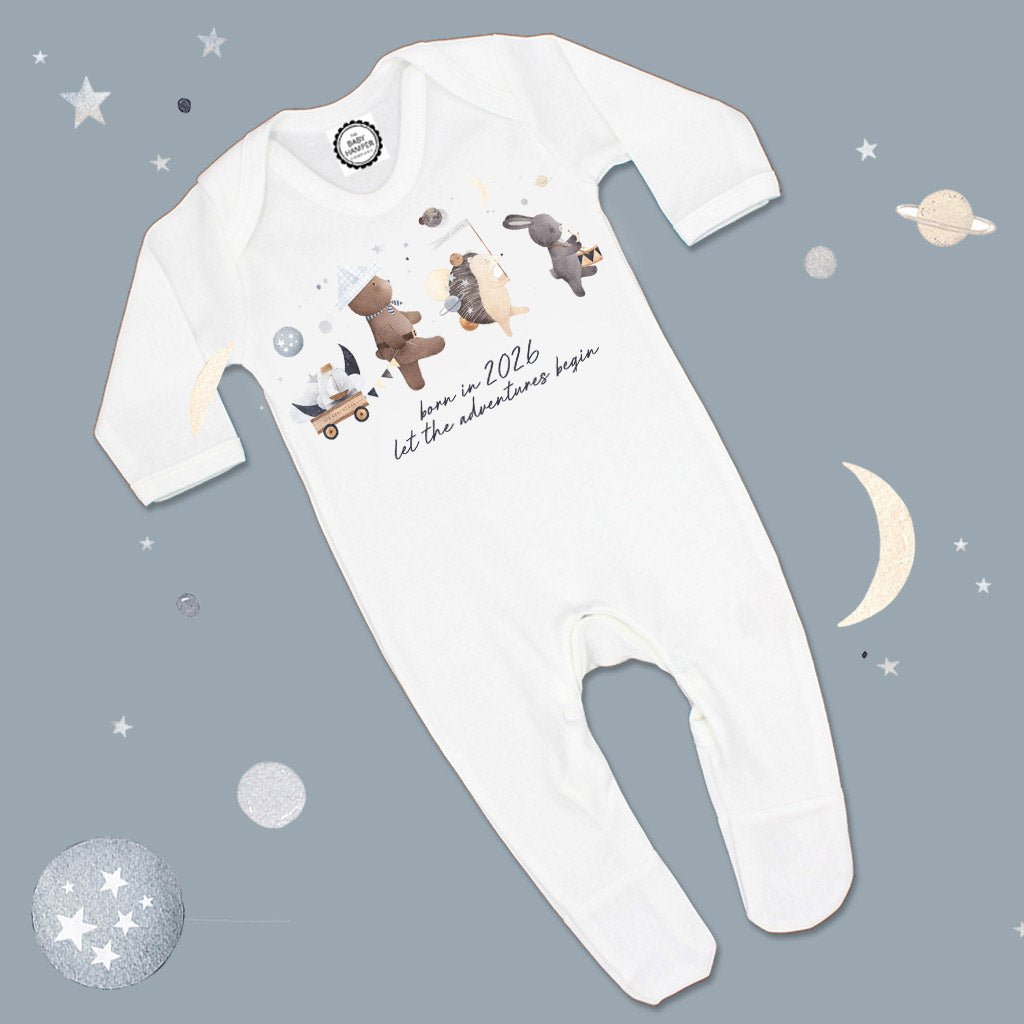 'Born In 2026...Let the Adventures Begin' Baby Sleepsuit 0 - 3 months - Baby&More