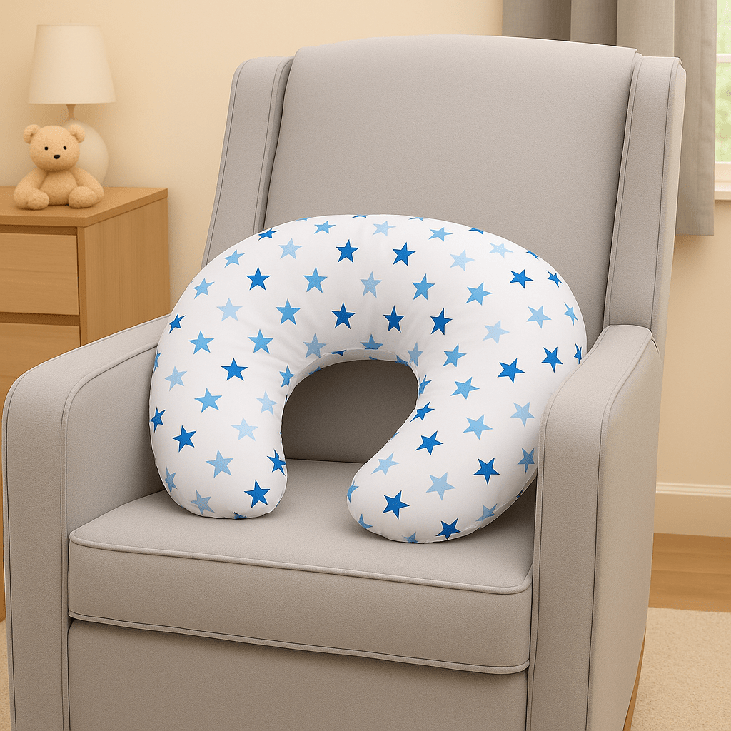 Breast Feeding Maternity Nursing Pillow - Little Star Blue - Baby&More