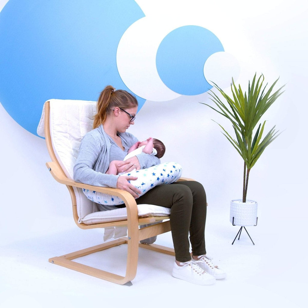 Breast Feeding Maternity Nursing Pillow - Little Star Blue - Baby&More