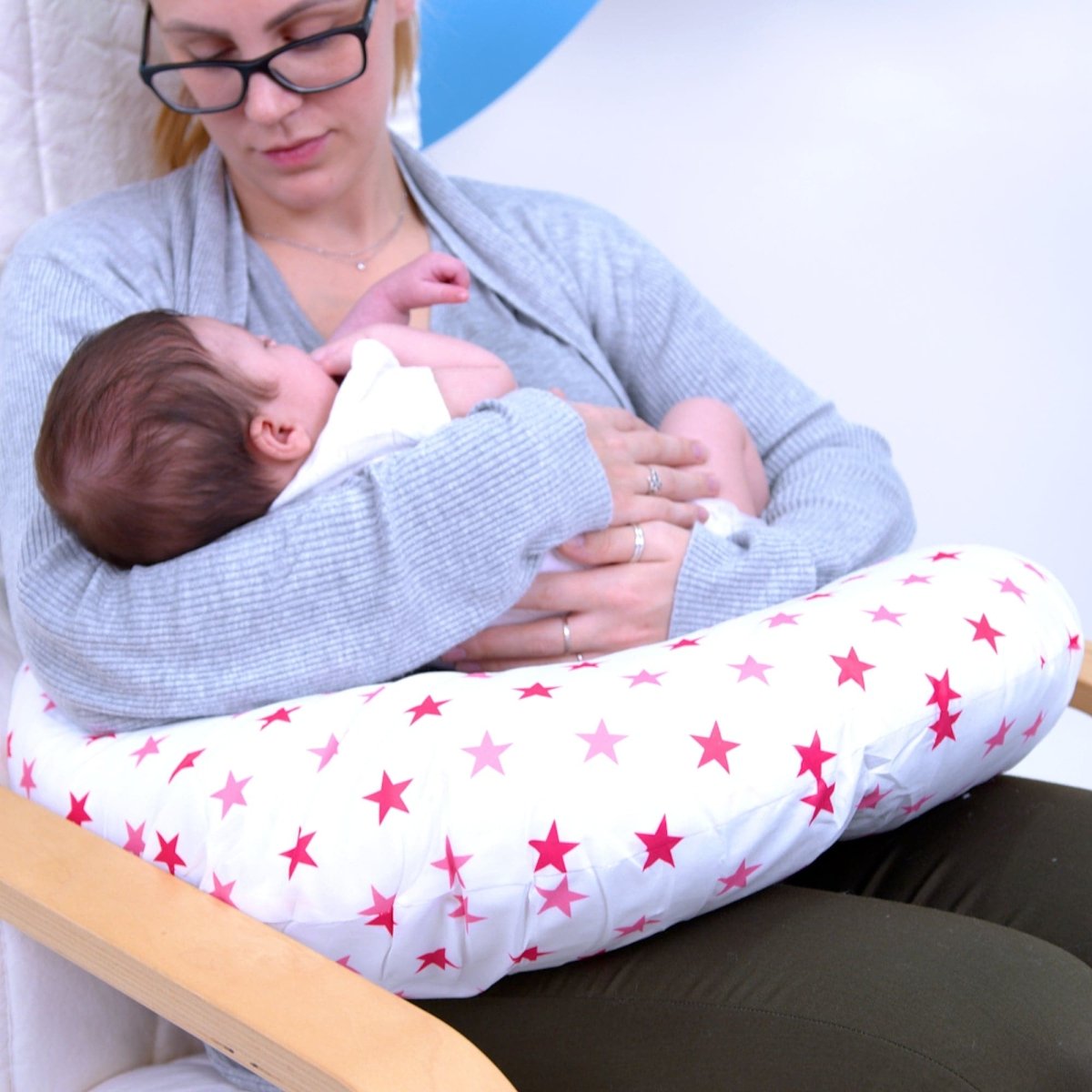 Breast Feeding Nursing Pillow - Little Pink Star (COVER ONLY) - Baby&More